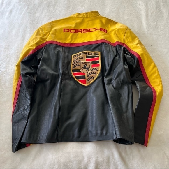 Vintage Leather Porsche NASCAR 31 Jacket - Picture 3 of 12